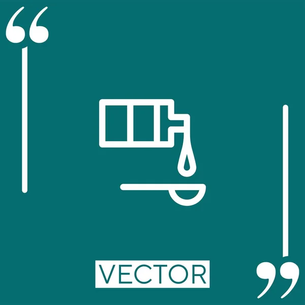 Sirup Vektorsymbol Lineares Symbol Bearbeitbare Strichlinie — Stockvektor