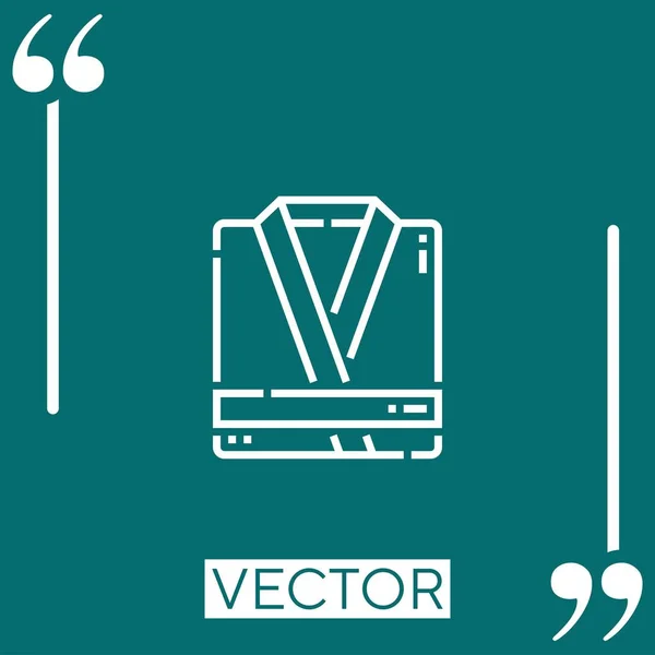 Bath Robe Vector Icon Linear Icon Editable Stroked Line — Stock Vector