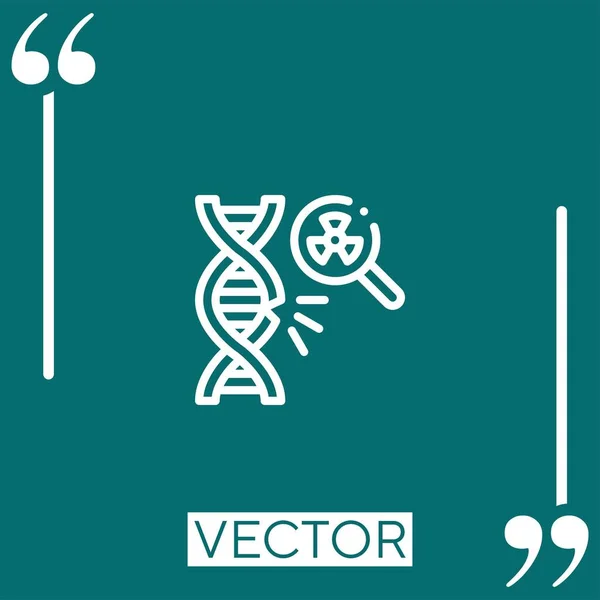Dna Vektorsymbol Lineares Symbol Bearbeitbare Strichlinie — Stockvektor