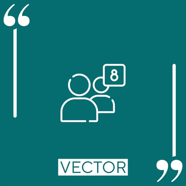 Amigo Petición Vector Icono Icono Lineal Línea Acariciada Editable — Vector de stock