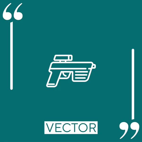 Ícone Vetor Laser Ícone Linear Linha Encadeada Editável — Vetor de Stock