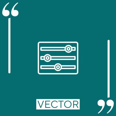 Yan çubuk vektör simgesi doğrusal simgesi. Düzenlenebilir okşanmış satır