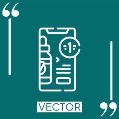 Reklam vektörü simgesi doğrusal simgesi. Düzenlenebilir okşanmış satır