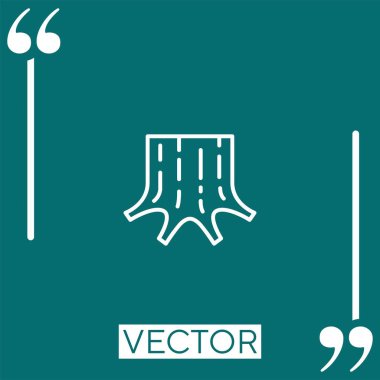 kütük vektör simgesi doğrusal simgesi. Düzenlenebilir okşanmış satır