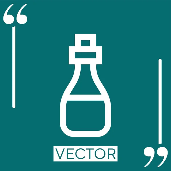Olivenöl Vektorsymbol Lineares Symbol Bearbeitbare Strichlinie — Stockvektor