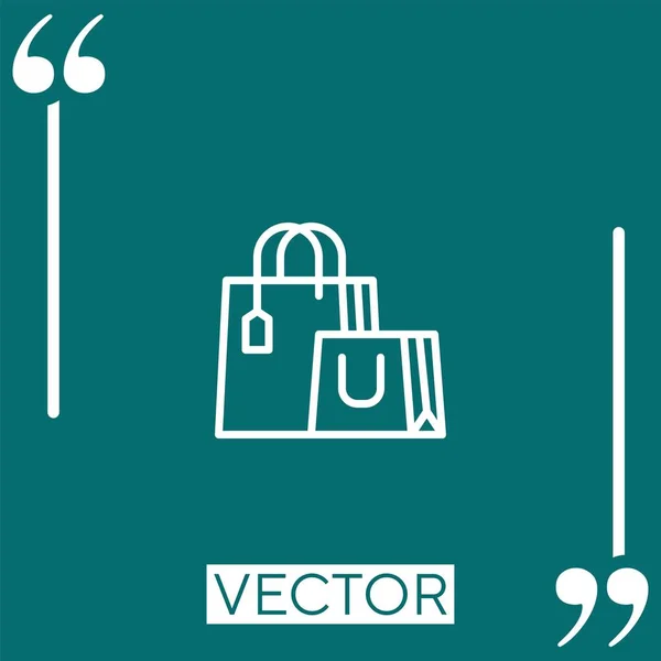Online Vásárlási Vektor Ikon Lineáris Ikon Szerkeszthető Simított Vonal — Stock Vector
