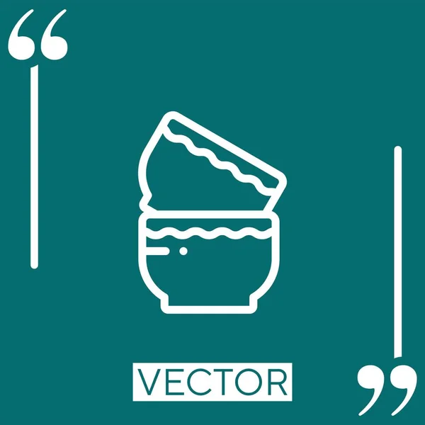 Иконка Вектора Чаш Линейная Редактируемая Линия — стоковый вектор
