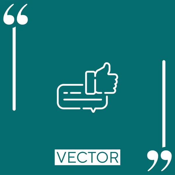 Bubble Speech Vector Icon Linear Icon Editable Stroked Line — Stock Vector