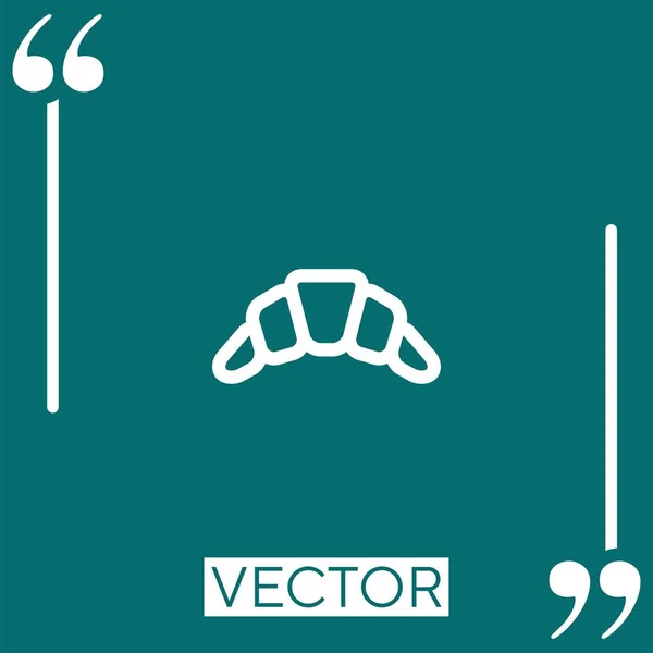 Croissant Icône Vectorielle Icône Linéaire Ligne Caressée Modifiable — Image vectorielle