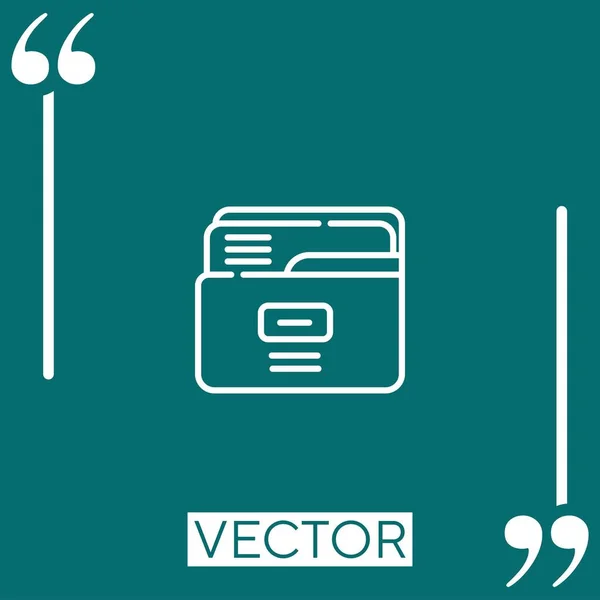 Rapporteer Vectoricoon Lineair Icoon Aanpasbare Streepjeslijn — Stockvector