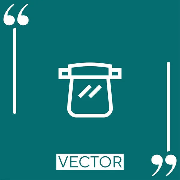 Máscara Vector Icono Icono Lineal Línea Acariciada Editable — Vector de stock