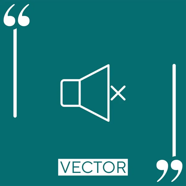 Иконка Звукового Вектора Редактируемая Линия — стоковый вектор