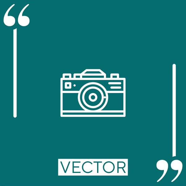 Nehmen Sie Ein Foto Vektor Symbol Lineares Symbol Bearbeitbare Strichlinie — Stockvektor