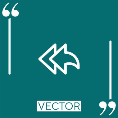 Tüm doğrusal simgeye cevap ver. Düzenlenebilir vuruş çizgisi