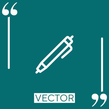 kalem doğrusal simgesi. Düzenlenebilir vuruş çizgisi