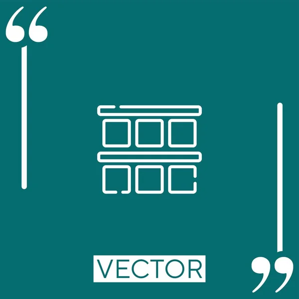 Layout Vektorsymbol Lineares Symbol Bearbeitbare Strichlinie — Stockvektor