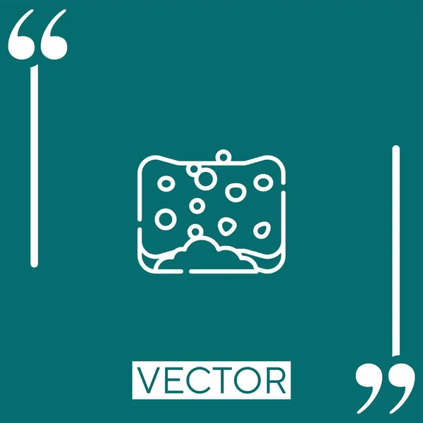 Szivacsos Lineáris Ikon Szerkeszthető Vonal — Stock Vector