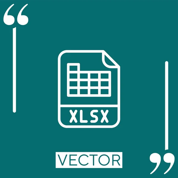 Xlsx Icono Lineal Línea Carrera Editable — Archivo Imágenes Vectoriales