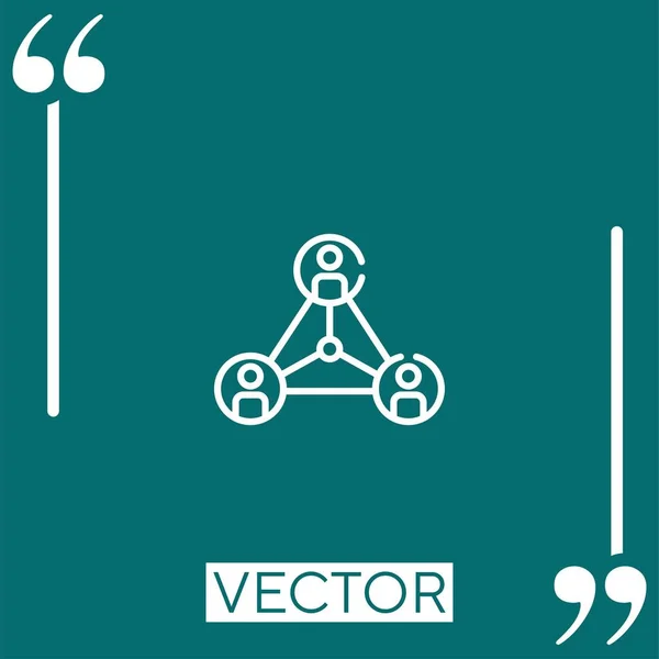 Rede Ícone Linear Linha Curso Editável — Vetor de Stock