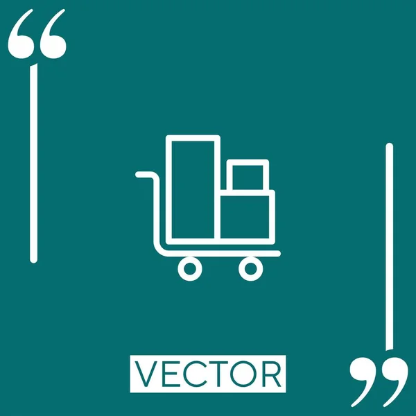 Cart Linear Icon Editable Stroke Line — Stock Vector