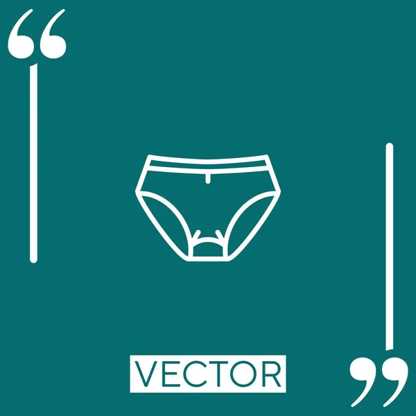 Panties Linear Icon Editable Stroke Line — Stock Vector