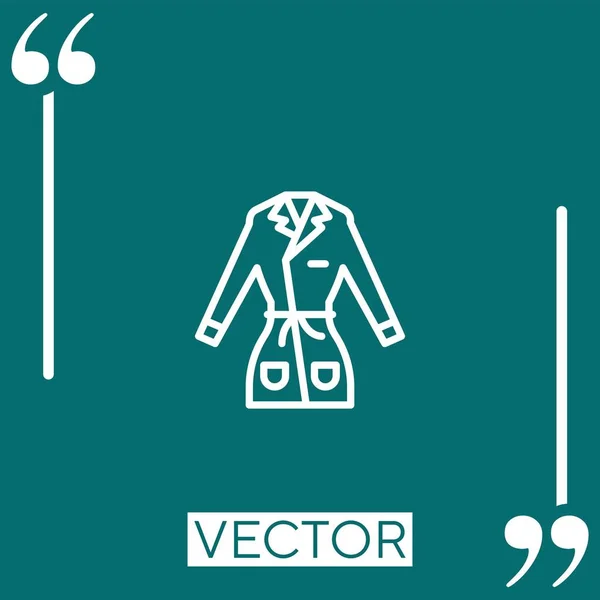 Куртка Линейная Икона Редактируемая Линия Хода — стоковый вектор