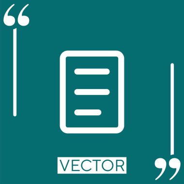 metin satırları doğrusal simge ile dosya ana hatları. Düzenlenebilir vuruş çizgisi