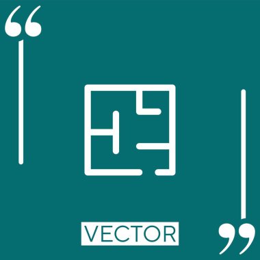 Labirent vektör simgesi doğrusal simge. Düzenlenebilir vuruş çizgisi