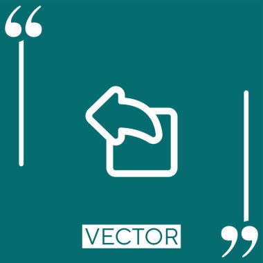 Giriş çıkış çizelgesi çizili doğrusal simge. Düzenlenebilir vuruş çizgisi