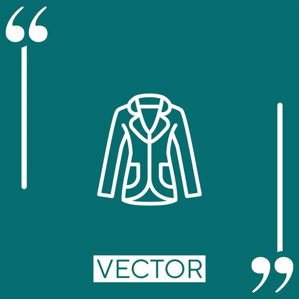 Coat Linear Icon Editable Stroke Line — Stock Vector