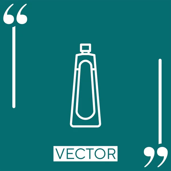 Botella Aceite Icono Lineal Línea Carrera Editable — Vector de stock