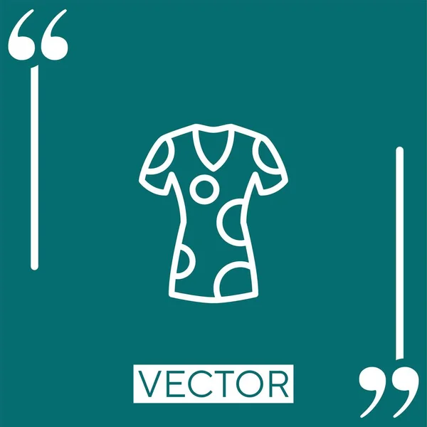 Рубашка Линейная Икона Редактируемая Линия Хода — стоковый вектор