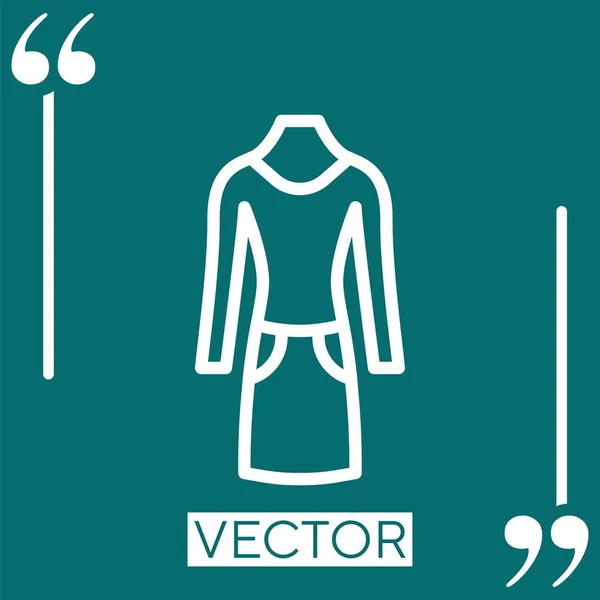 Traje Icono Lineal Línea Carrera Editable — Vector de stock