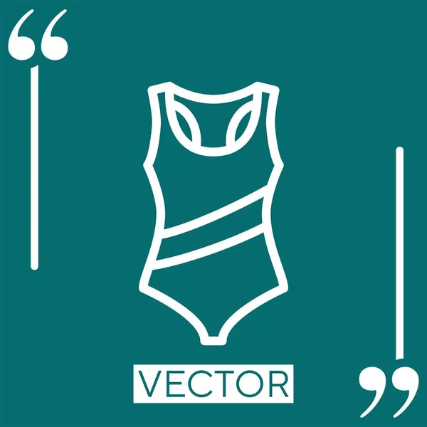 Swimsuit Linear Icon Editable Stroke Line — Stock Vector