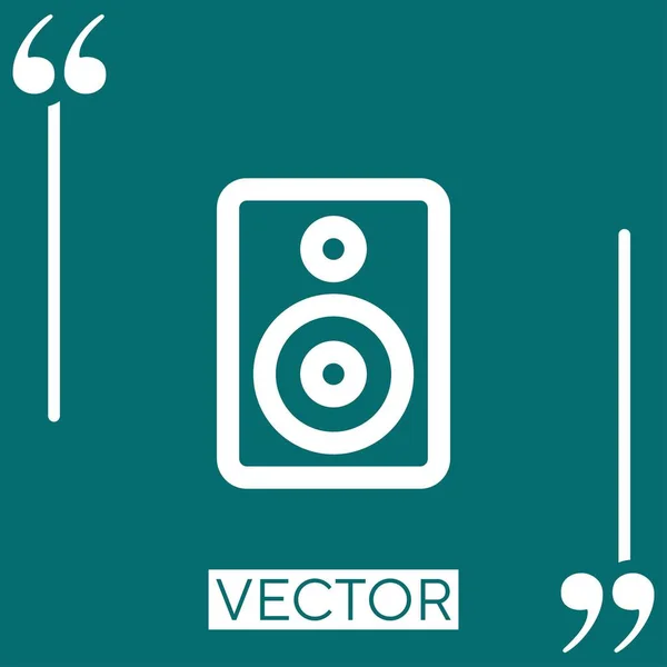 Herramienta Amplificación Audio Contorno Icono Lineal Línea Carrera Editable — Vector de stock