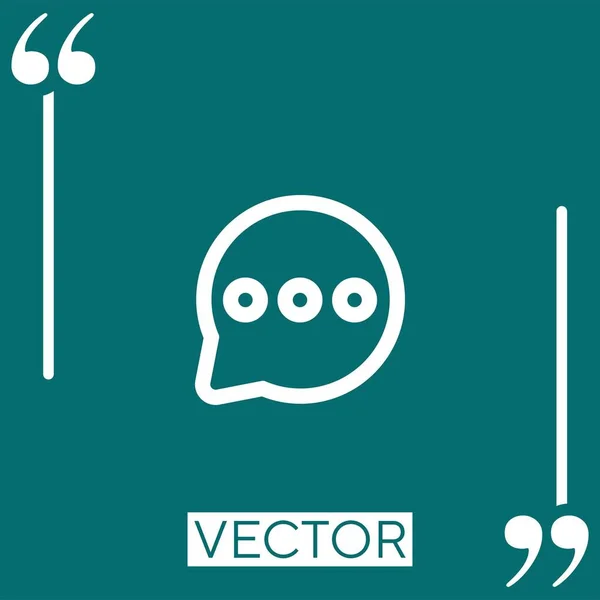 Contorno Burbuja Voz Circular Con Tres Puntos Dentro Del Icono — Vector de stock