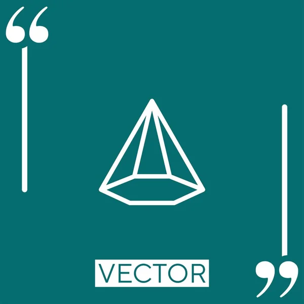 Cono Vector Icono Icono Lineal Línea Acariciada Editable — Archivo Imágenes Vectoriales