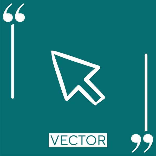 Cursor Vektor Symbol Lineares Symbol Bearbeitbare Strichlinie — Stockvektor