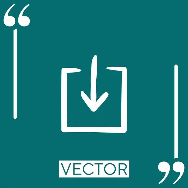 Pfeil Vektor Symbol Lineares Symbol Bearbeitbare Strichlinie — Stockvektor