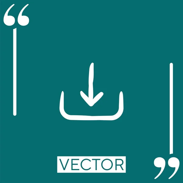 Ícone Vetor Download Ícone Linear Linha Encadeada Editável —  Vetores de Stock