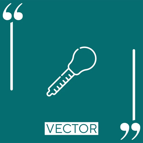 Drip Vector Icon Icono Lineal Línea Acariciada Editable — Vector de stock