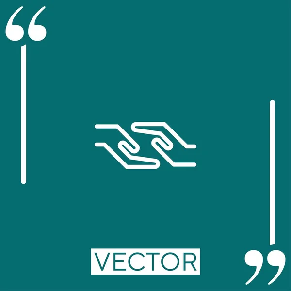 Ayuda Icono Vectorial Icono Lineal Línea Carrera Editable — Vector de stock