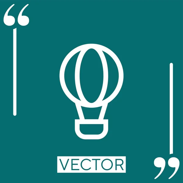 Иконка Вектора Игрушки Воздушного Шара Иконка Линейная Редактируемая Линия Хода — стоковый вектор