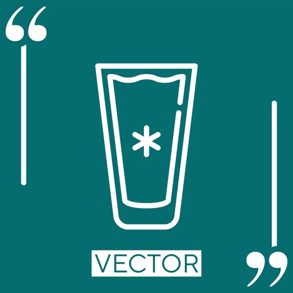 Icono Del Vector Café Helado Icono Lineal Línea Carrera Editable — Vector de stock