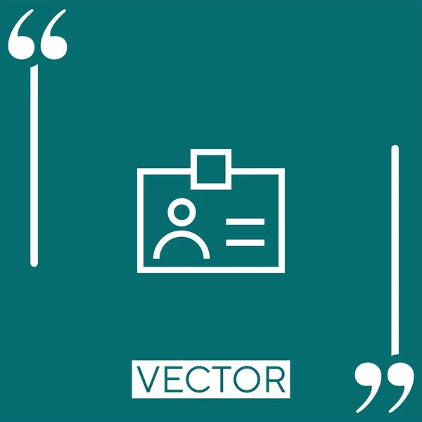 Card Vector Icon Icono Lineal Línea Carrera Editable — Vector de stock