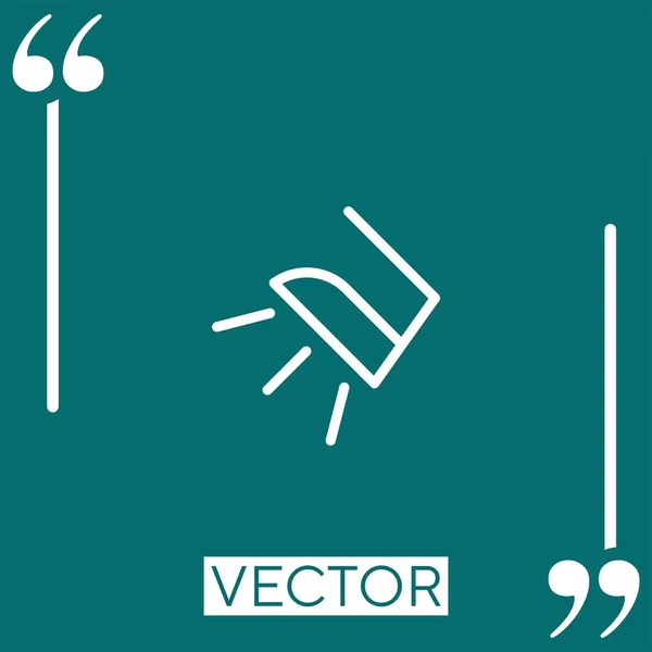 Ícone Vetor Ferro Ícone Linear Linha Curso Editável —  Vetores de Stock