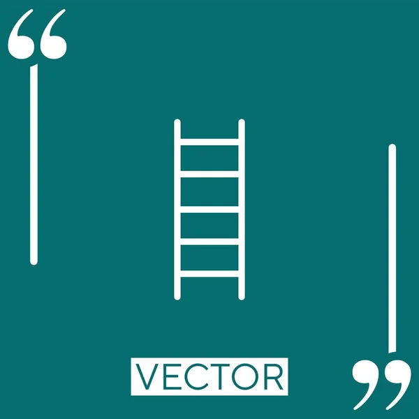 Ladder Thin Outline Vector Icon Linear Icon Editable Stroke Line — Vector de stock