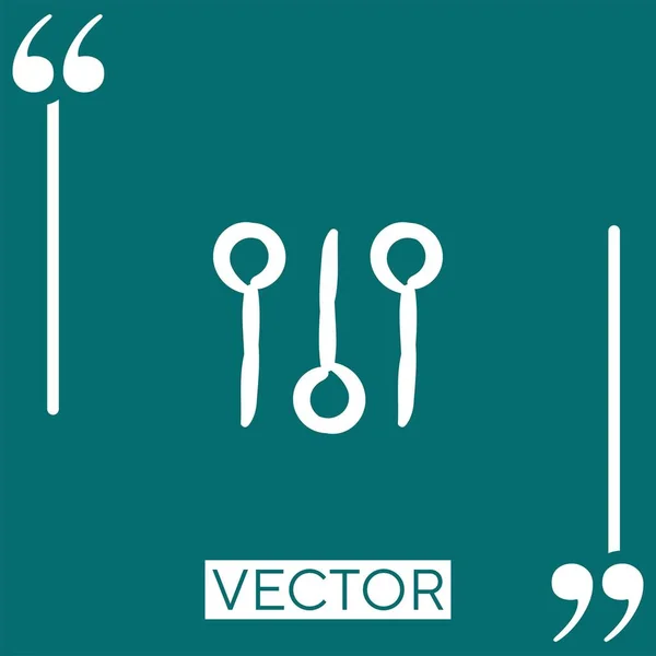 Niveles Vector Icono Icono Lineal Línea Carrera Editable — Vector de stock