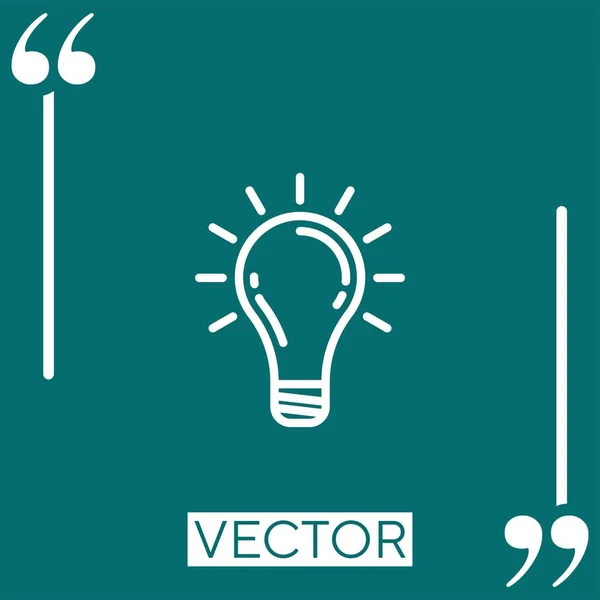 Light Bulb Linear Icon Editable Stroke Line — Stock Vector