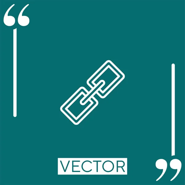 Link Vektor Symbol Lineares Symbol Bearbeitbare Strichlinie — Stockvektor